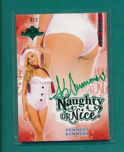 2014 Benchwarmer KENNEDY SUMMERS NAUGHTY OR NICE scheda automatica 3/3  - Foto 1 di 2