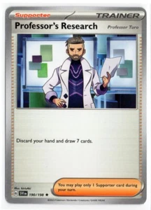 Pokemon Scarlet Violet Base SV1 NON-HOLO 190/198 Professor's Research EXCLUSIVE - Picture 1 of 2