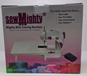 Sew Mighty Mini tragbare Nähmaschine für Reise Reparaturen offener Karton - Bild 1 von 4