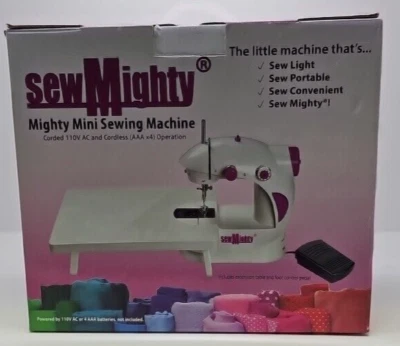 Sew Mighty Mini Portable Sewing Machine For Travel Repairs Open Box - Image 1 of 4