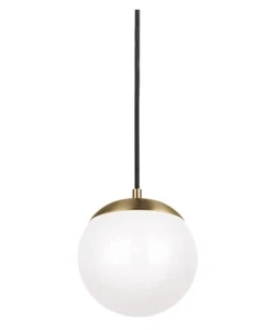 Generation Lighting 6020-848 Transitional One Light Pendant Globe, Satin Bronze - Picture 1 of 15