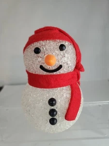 Vintage Avon Christmas Snowman Blowmold Popcorn Red Hat Scarf Carrot Nose 4.5" - Picture 1 of 6