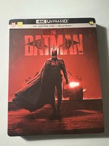 THE BATMAN (2022) Steelbook 4K UHD Blu-ray Region-Free Import HEADLIGHTS ARTWORK - Picture 1 of 8