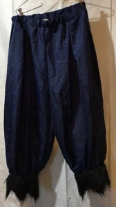 NWOT Blue Pants Furry Hems Demon Slayer Costume Size Medium Oversized - Picture 1 of 2