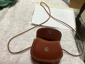 leather coin purse brown 4 1/2 Inches Long Strap Of 38 “ Of Leather - Picture 1 of 4