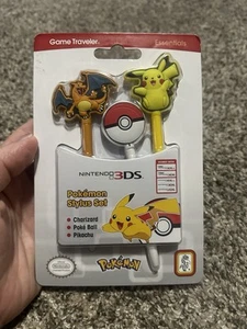 Nintendo 3DS Pokemon Stylus Pikachu Charizard Pokeball 2017 Juego de 3 Nuevo - Imagen 1 de 2