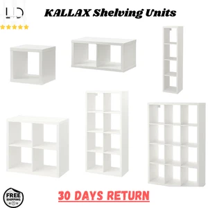 IKEA KALLAX Estantería Unidad Almacenamiento Librería Cubo Blanco Estante Varios Tamaños Nuevo - Imagen 1 de 27