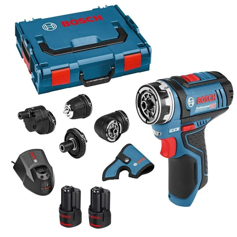 Bosch Professional GSR12V-15 12v 2 x 2.0ah Li-ion FlexiClick Drill Driver L-B... - Image 1 of 4