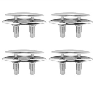 4 Pack Pull Up Boat Cleat 316 Stainless Steel Flush Mount Dock Claet 6-1/2" - Imagen 1 de 6