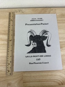 336 WA-LA-MOOT-KIN Lodge Blue Mountain Presentation Packet 50th Anniversary BSA - Bild 1 von 6