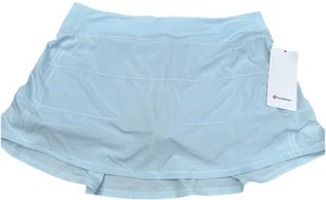 Lululemon Pace Rival MR Skirt Long 3.5” Liner Size 12 Powder Blue PWBE 33687. - Picture 1 of 13