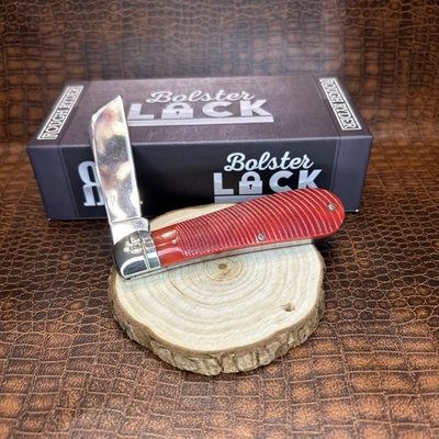 Rough Ryder HALF HAWK Pocket Knife Bolster Lock Sawcut Bone Red Handles RR1959 - Image 1 of 4