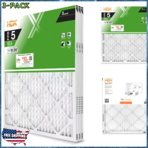 24 x 30 x 1 Standard Pleated Air Filter FPR 5 Air Filters Replacement 3-Pack - Picture 1 of 8