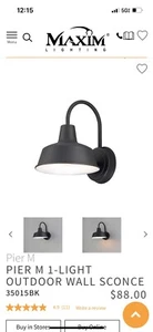 Pier M Collection Pier M 1-Light Wall Sconce - Picture 1 of 3