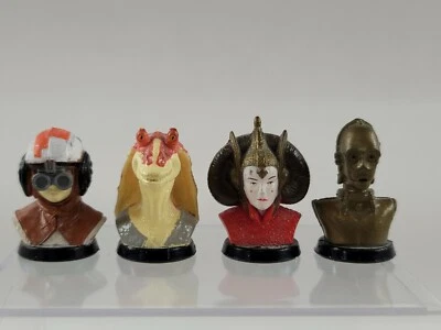 Juego de mini busto Star Wars 1999 Lucasfilm Ltd C3PO Anakin Skywalker Queen Amidala Foto 1 de 4
