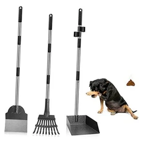 Dog Pooper Scooper, Adjustable Handle Poop Scooper with Tray,Rake and Medium - Picture 1 of 7