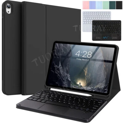 Keyboard With Touchpad Case Cover For iPad 5/6/7/8/9/10th Gen Air 3 4 5 6 Pro 11 - Image 1 of 4