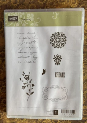 stampin' Up Charming Stamp set script  Flowers Butterfly Create UK Seller 2228 - Image 1 of 2