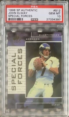 1998 SP Authentic #S12 John Elway Special Forces PSA 10 POP 1 - Image 1 of 2