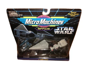 1994 Star Wars MicroMachines Coll #1: 3-Pack, Tie, Star Destroyer, Blockade NISP - Picture 1 of 12