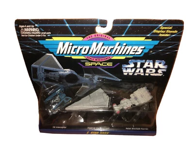 1994 Star Wars MicroMachines Coll #1: 3-Pack, Tie, Star Destroyer, Blockade NISP - Image 1 of 4