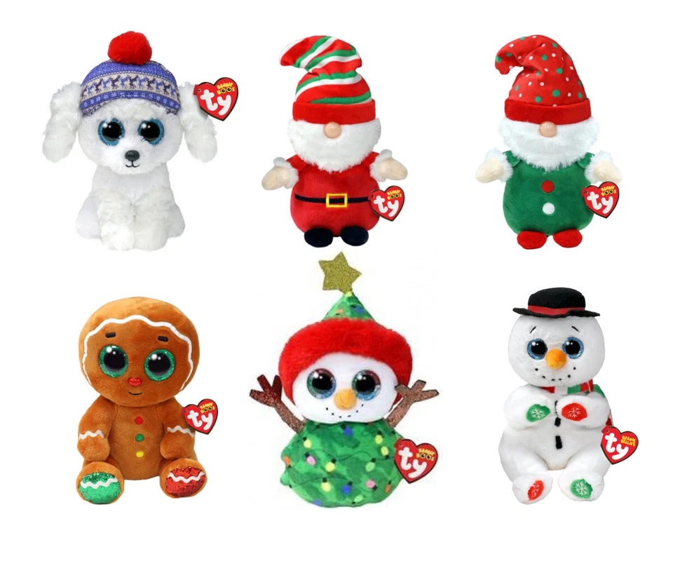 TY BEANIE BABIES BOO BELLIES CHRISTMAS SOFT PLUSH TOY CRUMBLE GARLAND BNWT - Image 1 of 1