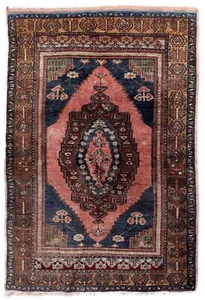 Alfombra turca anatolia vintage hecha a mano 3,7' x 5,6' (113 cm x 173 cm), años 70 - 1C10 - Imagen 1 de 11