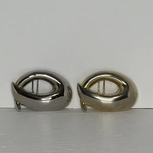 Vintage Women’s Metal Belt Buckles 80’s Rock Glam Silver Tone And Gold Tone - Picture 1 of 10