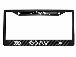 God Is Greater Design Heavy Duty Metal Car License Frame Auto Tag Holder(Carbon) - Bild 1 von 4