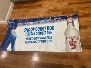 VINTAGE SNOOP DOGGY DOG BANNER SMIRNOFF ICE INCAHOOTS Oct 30,2001 70" X 34" EUC - Picture 1 of 7
