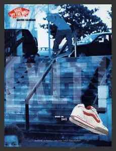Scarpe da parete Vans Off the Wall XLT Bastien Salabanzi anni 2000 stampa pubblicità 2002 - Foto 1 di 1