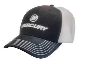 MERCURY OUTBOARDS PARTS "NEW" "M" MERCURY BLACK & WHITE* "CAP HAT" - Bild 1 von 3