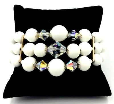 Bracciale schiava elastico vintage anni ‘ 50  bigiotteria americana - Immagine 1 di 4