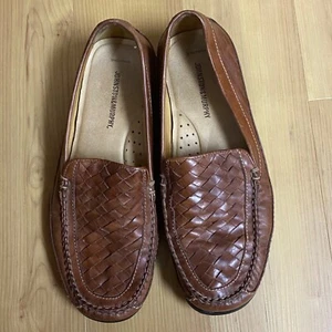 Zapato Mocasín Johnston Murphy Tidwell 10.5M Piel de Oveja Forrado Cuero Tejido 20-8543 - Imagen 1 de 9