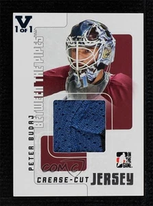 2007 ITG Between the Pipes Crease-Cut Jersey Vault Sapphire 1/1 Peter Budaj 0c3 - Picture 1 of 3