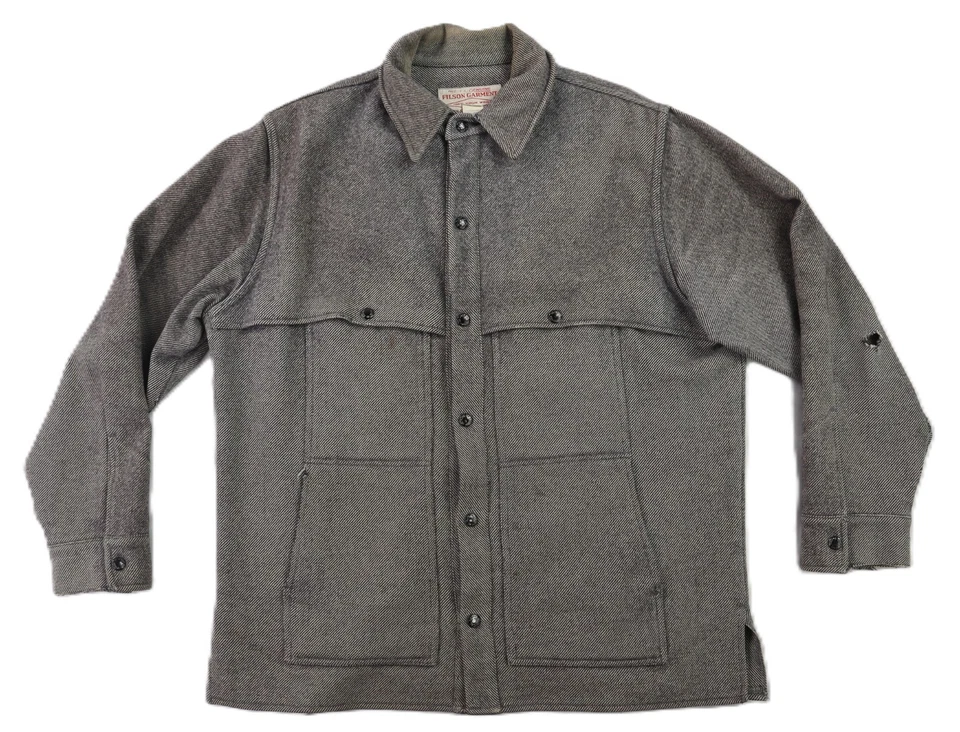 Chaqueta De Colección Filson EE. UU. Para Hombre 48 L Tweed Lana Estilo 95 Cruiser Rayas ANGUSTIADA Foto 1 de 4