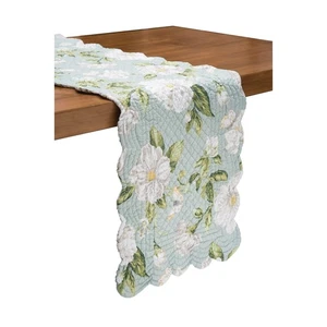 Colonial Williamsburg Magnolia Garden Quilted Table Runner - Green And White ... - Bild 1 von 6