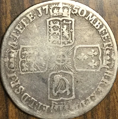 1750 GREAT BRITAIN SILVER SIXPENCE - Image 1 of 2