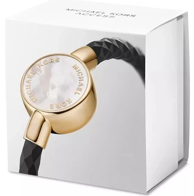 NUEVO Brazalete Michael Kors Access Crosby Mujer’s Rastreador de Actividad Dorado y Negro Foto 1 de 4