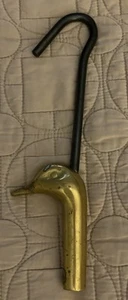 Brass Duck Head Flue Damper Pull Hook 9" - Picture 1 of 4