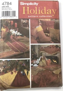 Simplicity 4784 Holiday Pattern Collection Kissen Tischset Strumpf Engel Rock - Bild 1 von 3