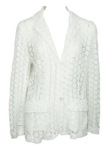 ANNE FONTAINE WHITE LACE JACKET SIZE 40 - GORGEOUS! - Picture 1 of 13