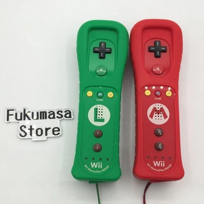 Nintendo Wii Remote Controller Motion Plus Mario Luigi Lot of 2 OEM Japan Tested - Image 1 of 4