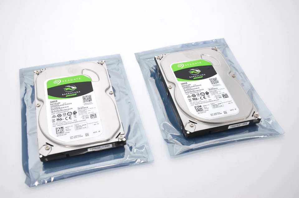 x2/Lot de 2 Disque Dur HDD SEAGATE BarraCuda 500GB/3.5"/SATA/32Mo/7200tr Testés - Photo 1/4