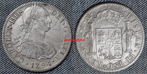 México Carlos IV 8 reales plata año 1794 FM. Peso 26,75 gr. - Bild 1 von 2