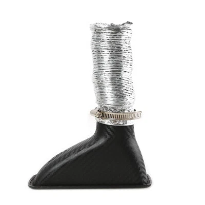 Car Front Bumper Turbo Cold Air Intake Filter Funnel Pipe Kit Carbon Fiber Look - Image 1 of 4