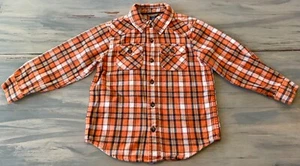 2009 BABY GAP  BOYS Fall Plaid Western Yoke Pocket Flannel Button-Up Shirt 5 Yrs - Picture 1 of 4