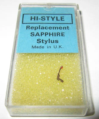 VINTAGE GENUINE HI-STYLE REPLACEMENT SAPPHIRE STYLUS NEEDLE FOR PHILIPS 3012/3 - Image 1 of 2
