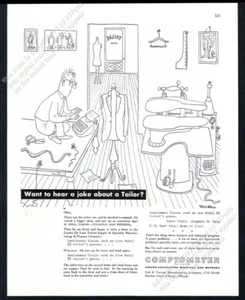 1943 Saul Steinberg arte sastre comptómetro añadir máquinas anuncio impreso vintage - Imagen 1 de 7