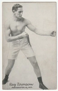 Boxing - Ray Bronson, W/Weight - c1921 Exhibit Supply Co Postcard / Arcade Card - Picture 1 of 2
